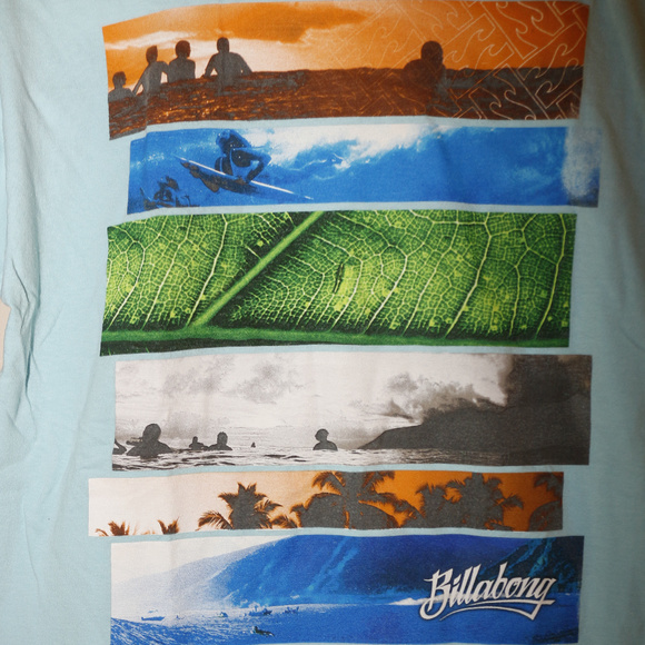 Billabong Mens Baby Blue Short Sleeve Shirt Medium - Picture 4 of 6